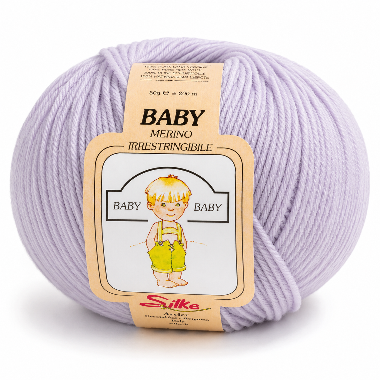 Lana Baby Merino - Silke - Colore: 335 - GLICINE GHIACCIO - by LacariaRicami.Store
