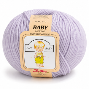 Lana Baby Merino - Silke - Colore: 335 - GLICINE GHIACCIO - by LacariaRicami.Store