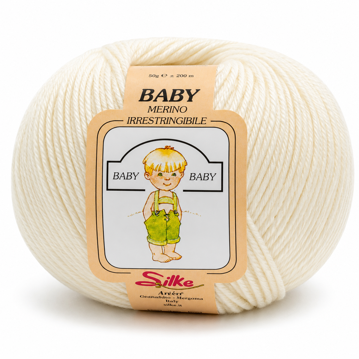 Lana Baby Merino - Silke - Colore: 800 - PANNA - by LacariaRicami.Store