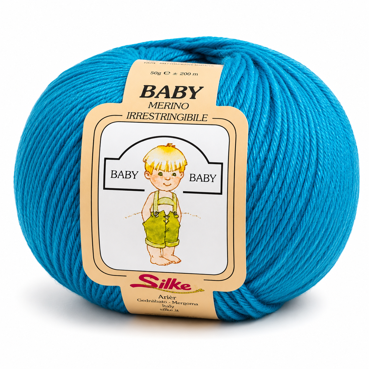 Lana Baby Merino - Silke - Colore: 814 - TURCHESE - by LacariaRicami.Store