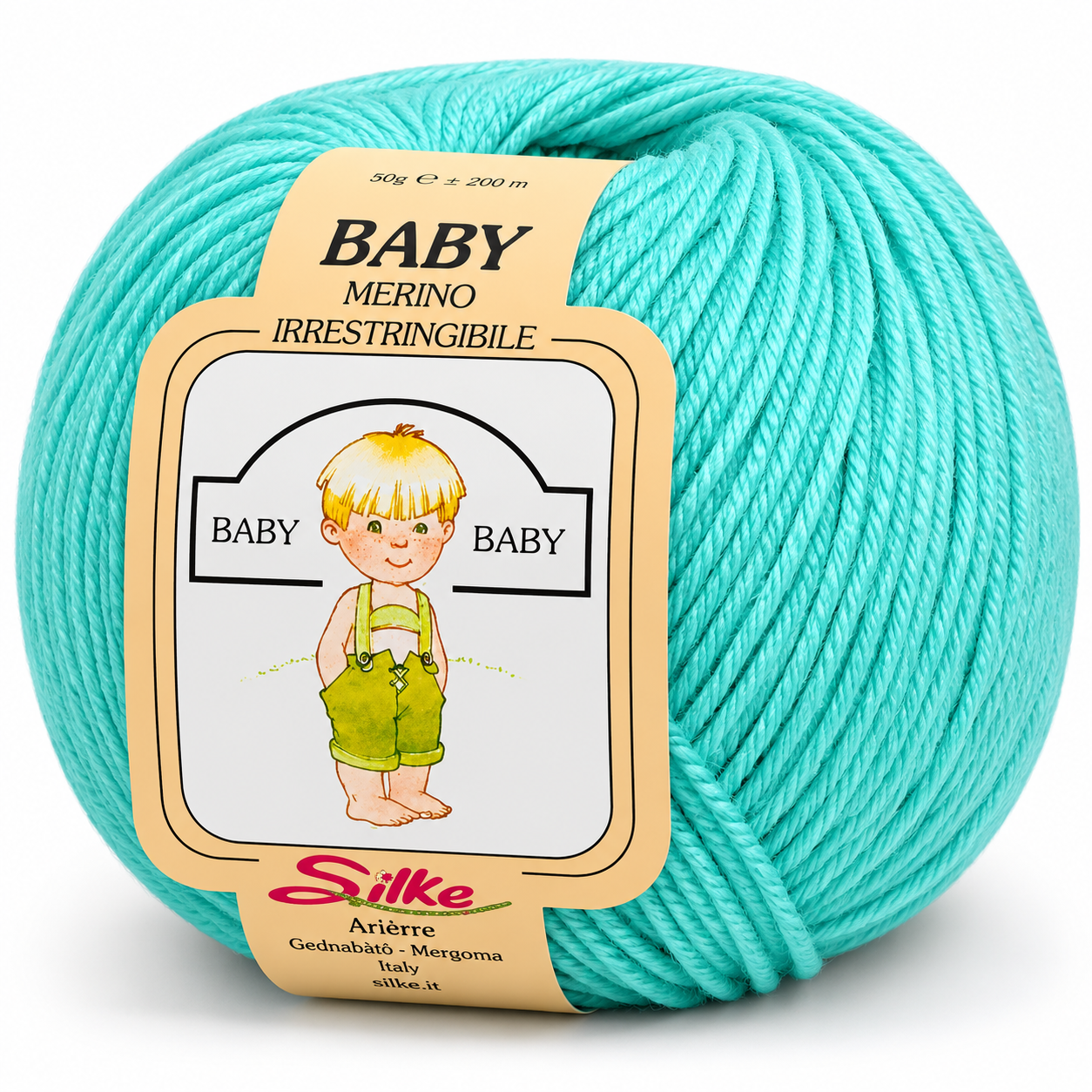 Lana Baby Merino - Silke - Colore: 4030 - VERDE ACQUA - by LacariaRicami.Store