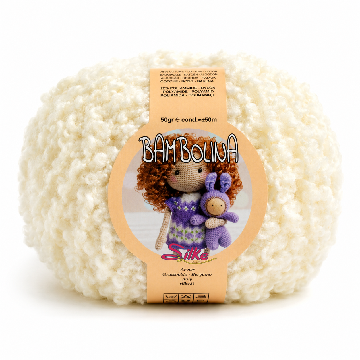 Lana Bambolina - Silke - Colore: 800 - BIANCO - by LacariaRicami.Store