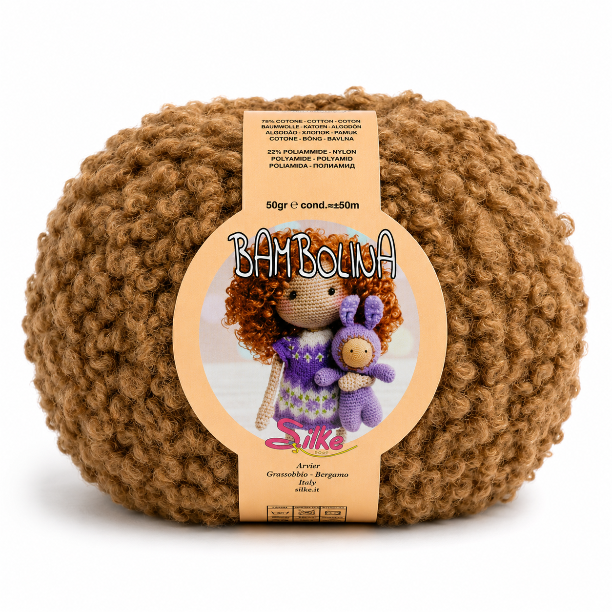 Lana Bambolina - Silke - Colore: 803 - MARRONE - by LacariaRicami.Store