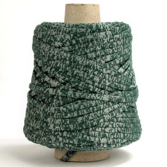 Fettuccia BANG - Bertagna Filati - Colore: 122 - VERDE SCURO ARGENTO - by LacariaRicami.Store