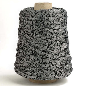 Fettuccia BANG - Bertagna Filati - Colore: 128 - NERO GRIGIO ARGENTO - by LacariaRicami.Store