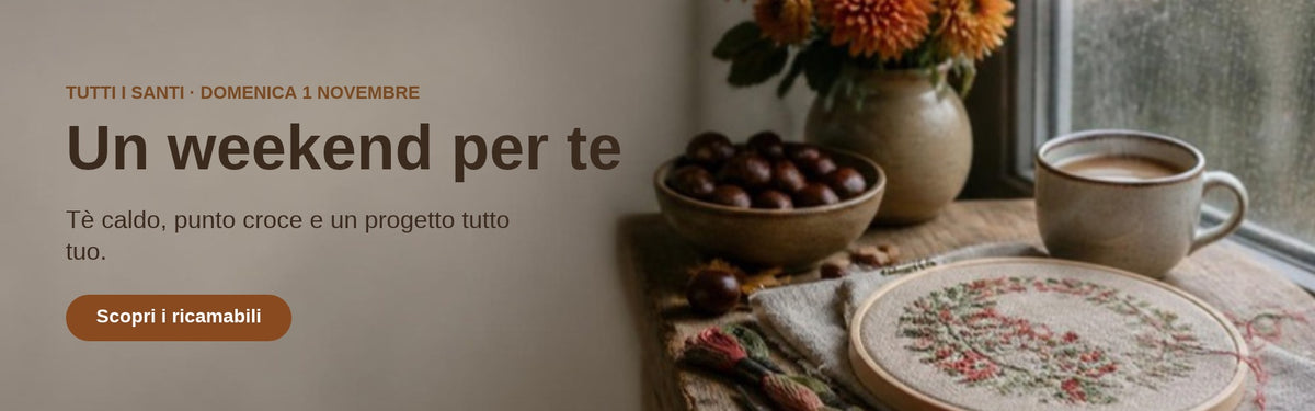 Tutti i Santi: un weekend per te con il punto croce