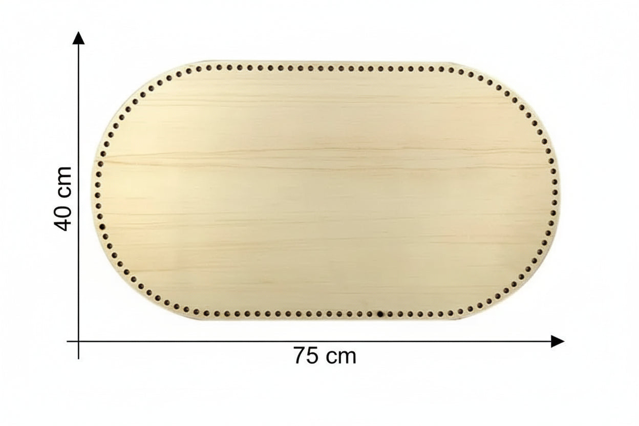 BASE Culla in LEGNO - Colore: L28 - 75 cm X 40 cm - by LacariaRicami.Store