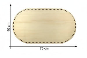 BASE Culla in LEGNO - Colore: L28 - 75 cm X 40 cm - by LacariaRicami.Store