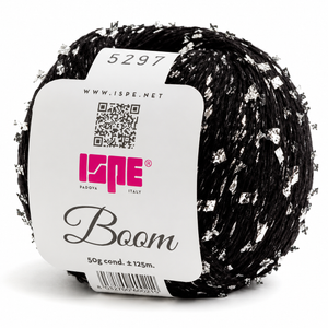 Cotone BOOM - ISPE - Colore: 529 - NERO ARGENTO - by LacariaRicami.Store