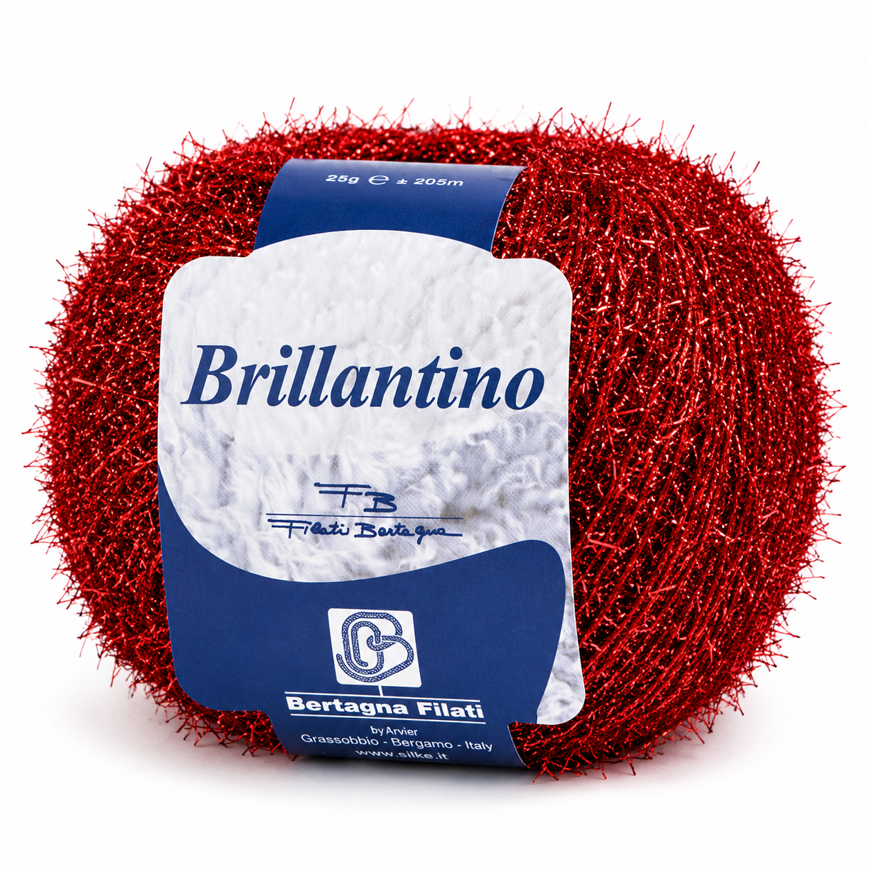 Cotone Lamè BRILLANTINO - Bertagna Filati - Colore: 107 - ROSSO - by LacariaRicami.Store