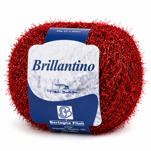 Cotone Lamè BRILLANTINO - Bertagna Filati - Colore: 107 - ROSSO - by LacariaRicami.Store