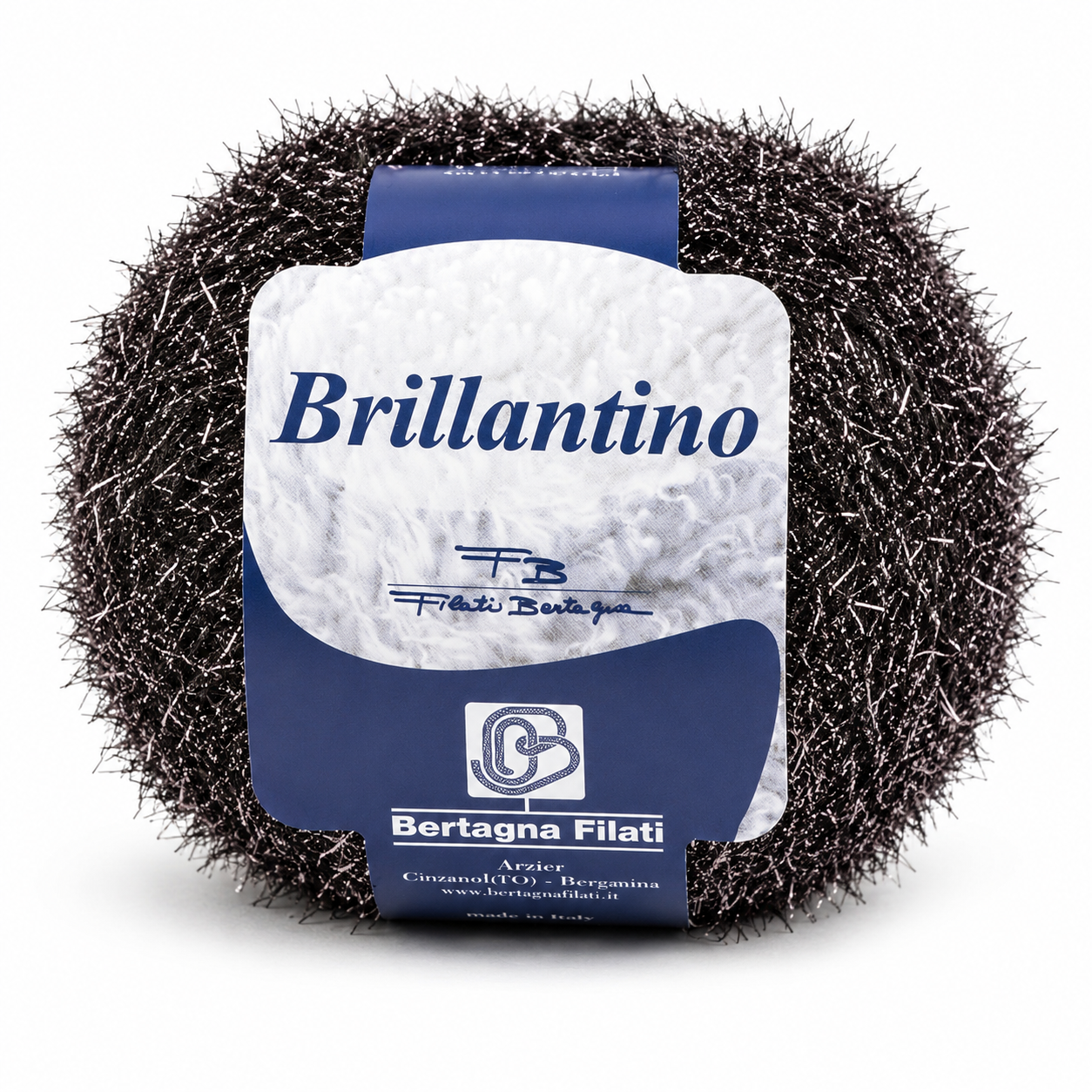 Cotone Lamè BRILLANTINO - Bertagna Filati - Colore: 136 - NERO - by LacariaRicami.Store