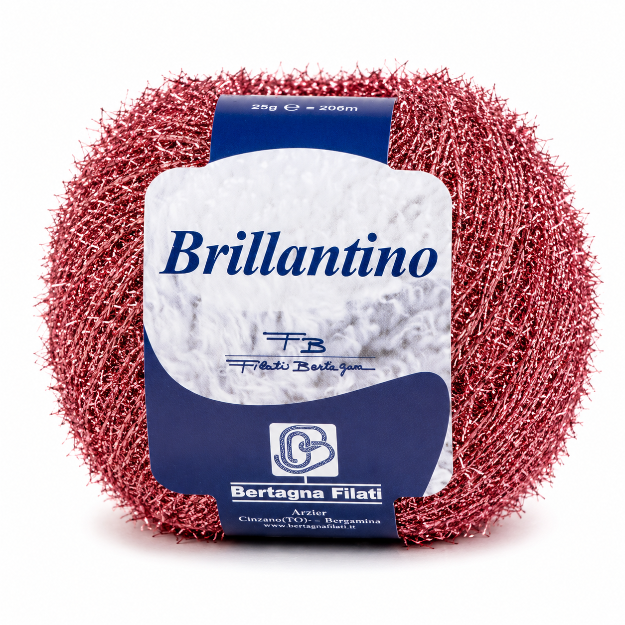 Cotone Lamè BRILLANTINO - Bertagna Filati - Colore: 146 - CORALLO - by LacariaRicami.Store