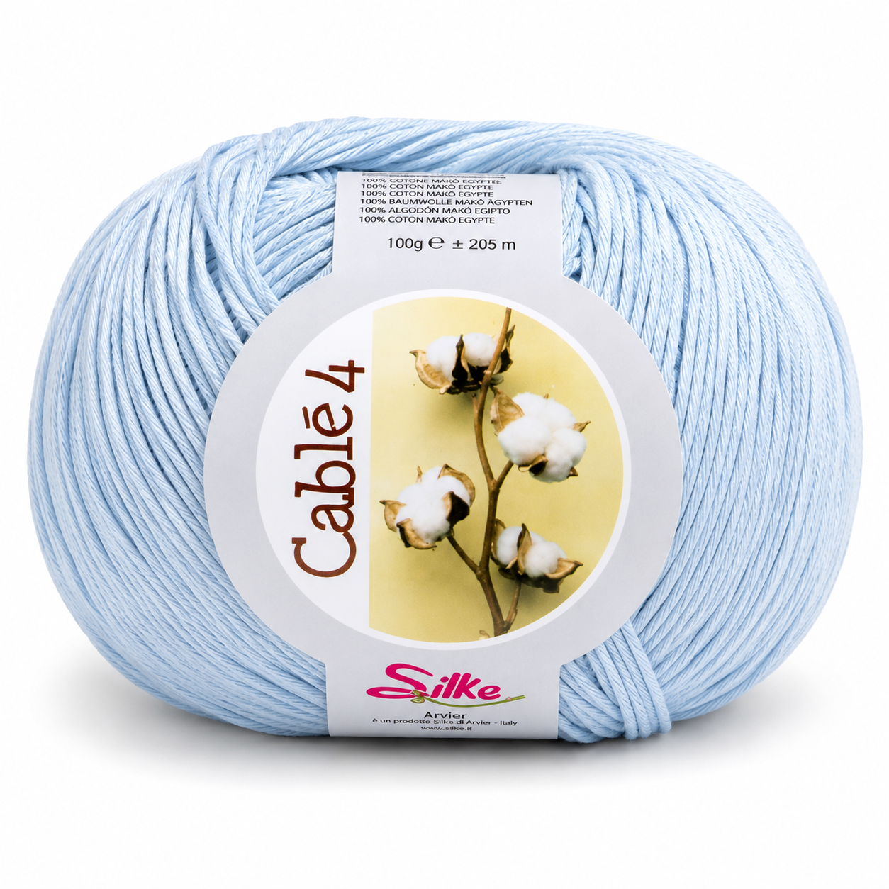 Cotone Cablé 4 - Silke - Colore: 02 - AZZURRO - by LacariaRicami.Store