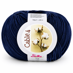 Cotone Cablé 4 - Silke - Colore: 03 - BLU - by LacariaRicami.Store