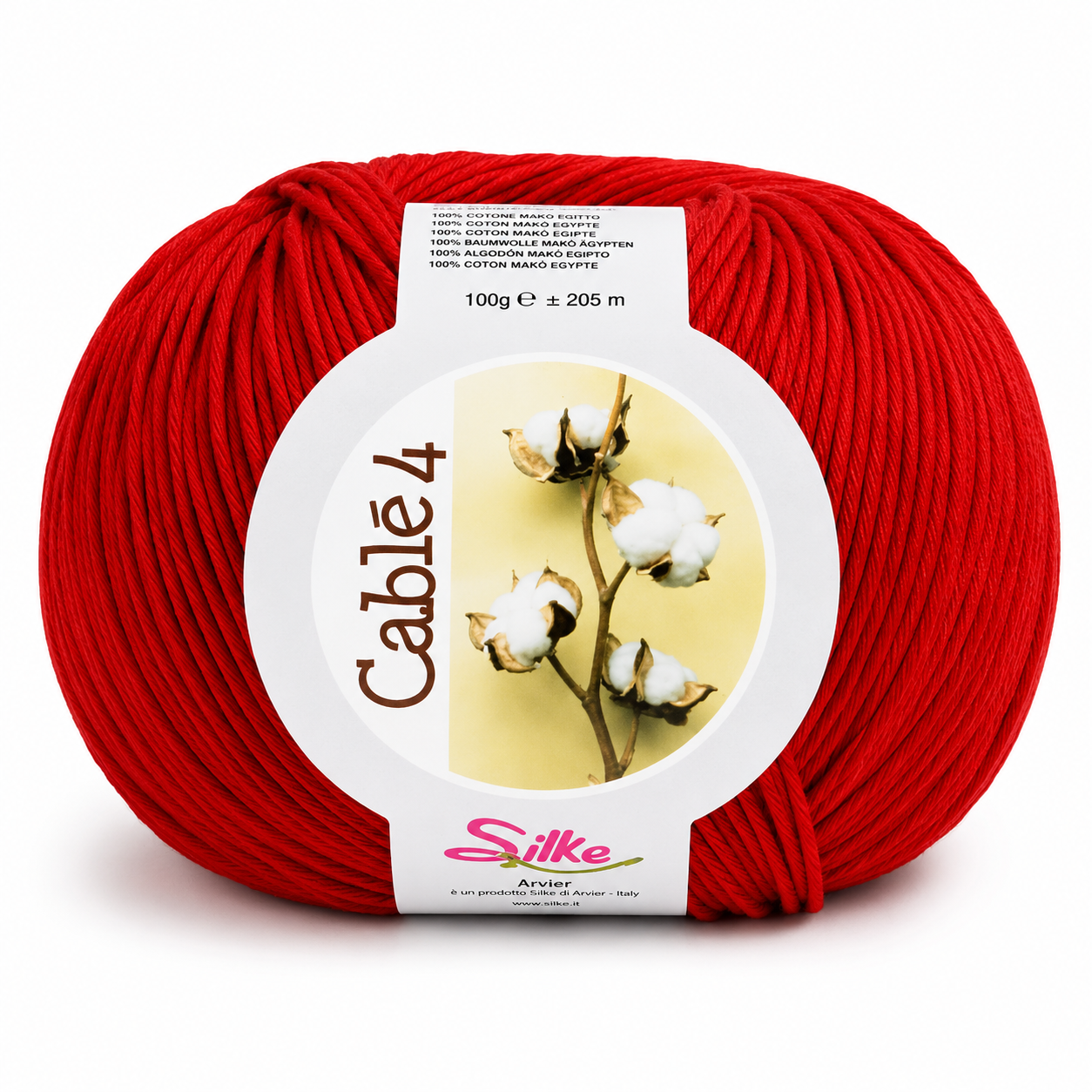 Cotone Cablé 4 - Silke - Colore: 05 - ROSSO - by LacariaRicami.Store