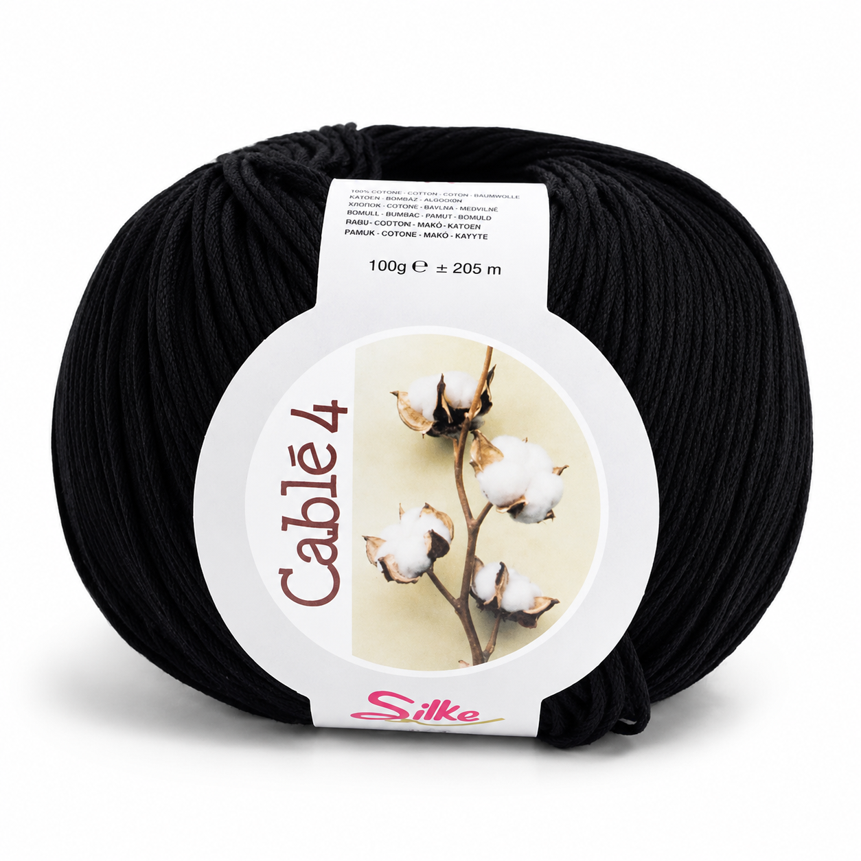Cotone Cablé 4 - Silke - Colore: 07 - NERO - by LacariaRicami.Store