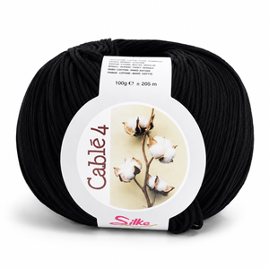 Cotone Cablé 4 - Silke - Colore: 07 - NERO - by LacariaRicami.Store