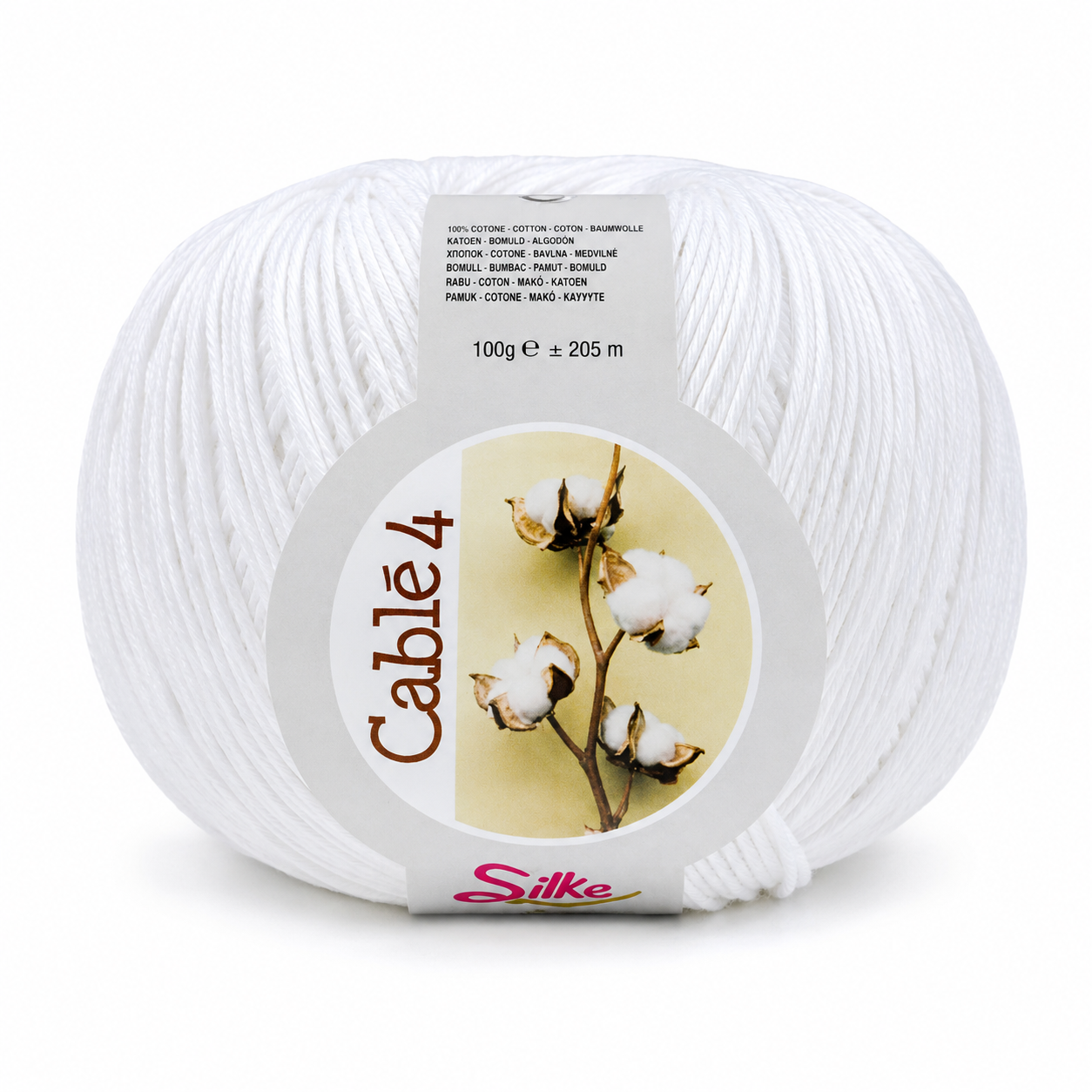 Cotone Cablé 4 - Silke - Colore: 08 - BIANCO - by LacariaRicami.Store