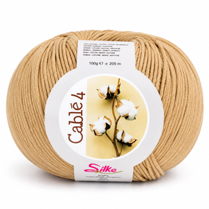 Cotone Cablé 4 - Silke - Colore: 14 - SABBIA - by LacariaRicami.Store