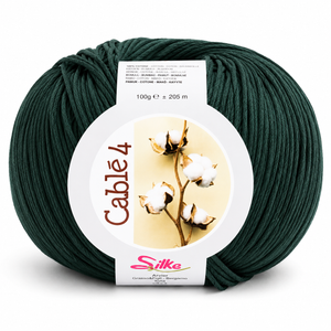 Cotone Cablé 4 - Silke - Colore: 17 - VERDE BOTTIGLIA - by LacariaRicami.Store