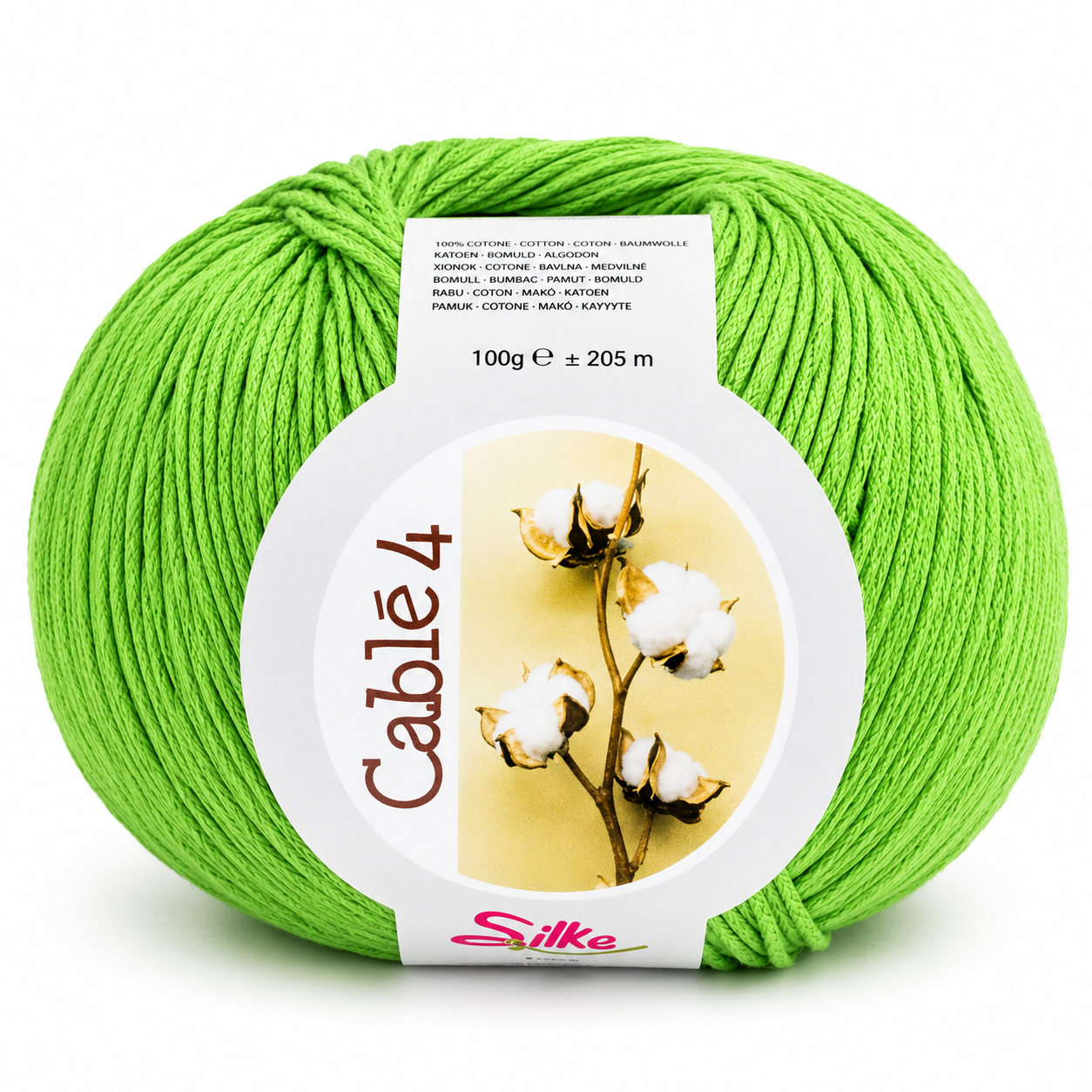 Cotone Cablé 4 - Silke - Colore: 26 - VERDE MELA - by LacariaRicami.Store