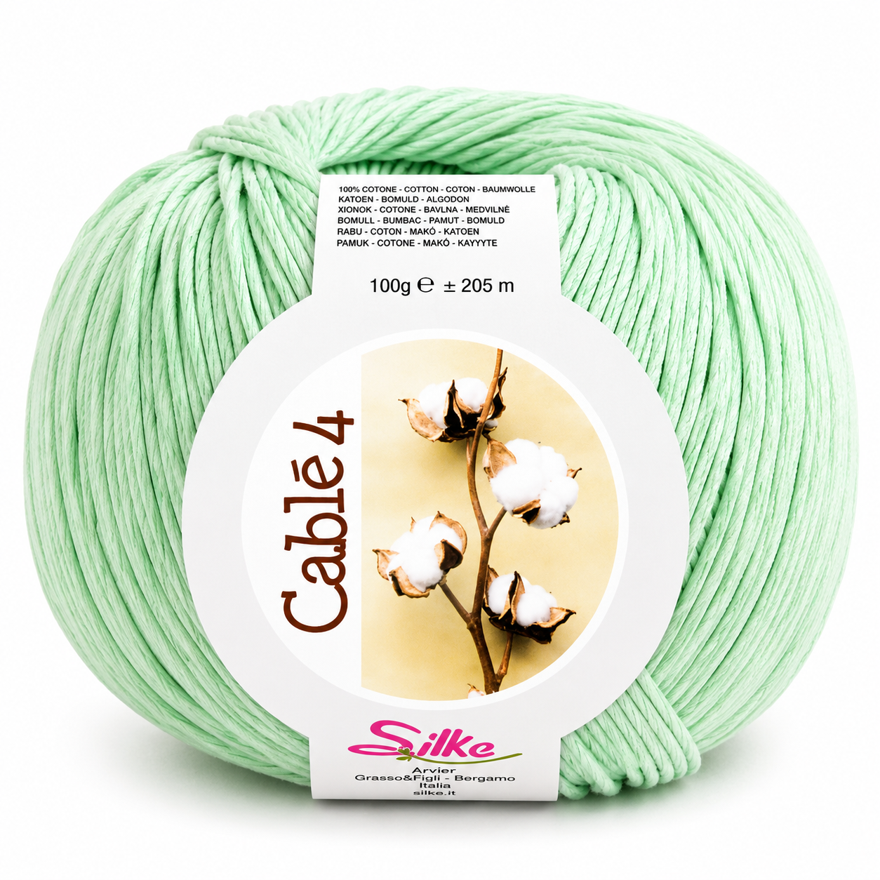 Cotone Cablé 4 - Silke - Colore: 34 - MENTA - by LacariaRicami.Store