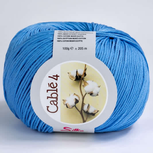Cotone Cablé 4 - Silke - 35 - CELESTE - LacariaRicami.Store