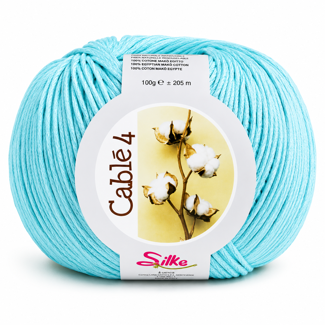 Cotone Cablé 4 - Silke - Colore: 60 - ACQUA - by LacariaRicami.Store