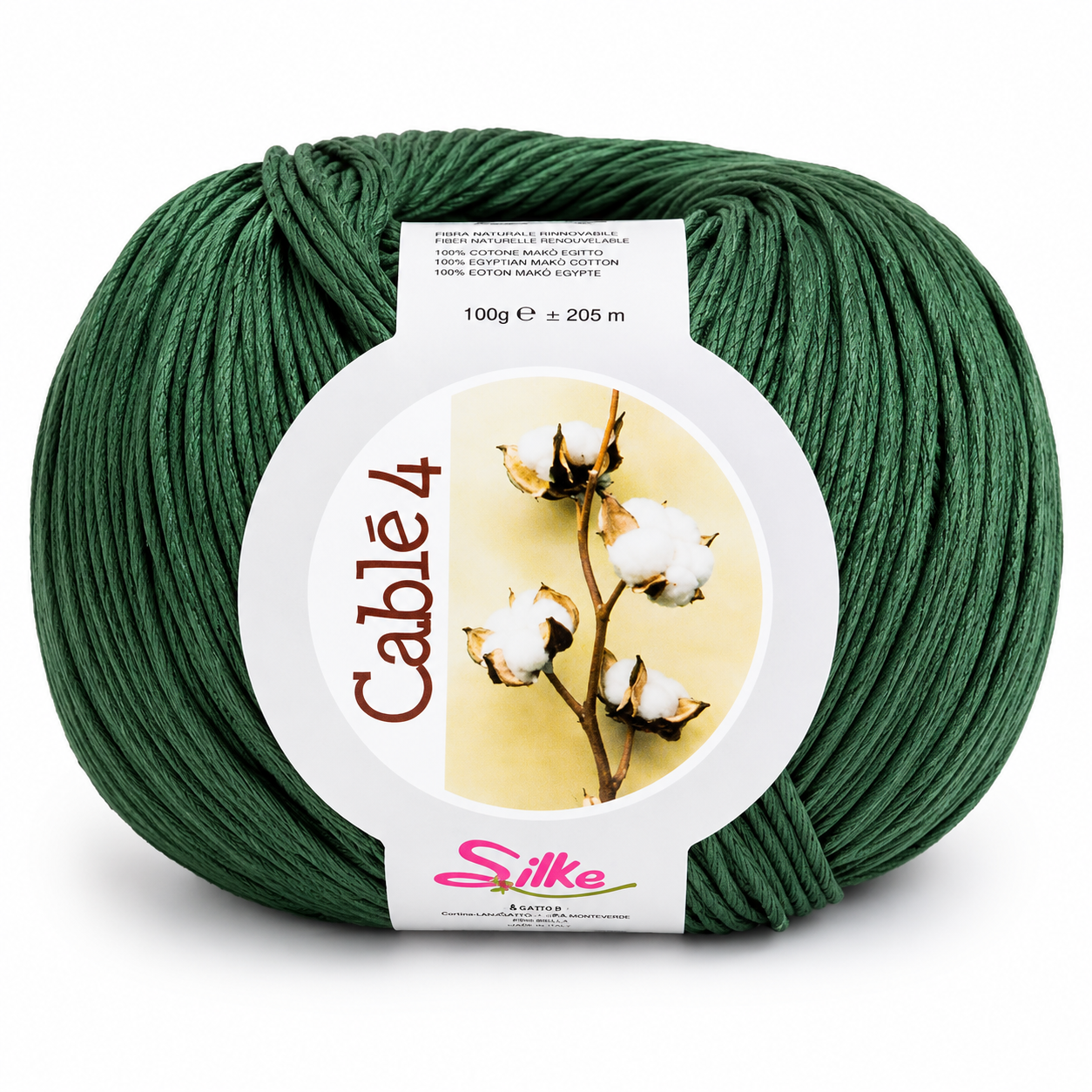 Cotone Cablé 4 - Silke - Colore: 135 - VERDE PINO - by LacariaRicami.Store