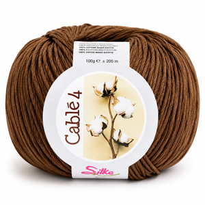 Cotone Cablé 4 - Silke - Colore: 250 - TABACCO - by LacariaRicami.Store