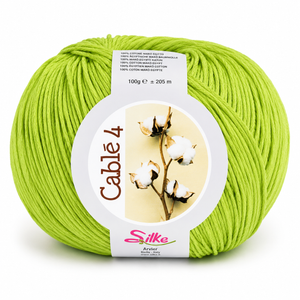Cotone Cablé 4 - Silke - Colore: 271 - VERDE ACIDO - by LacariaRicami.Store