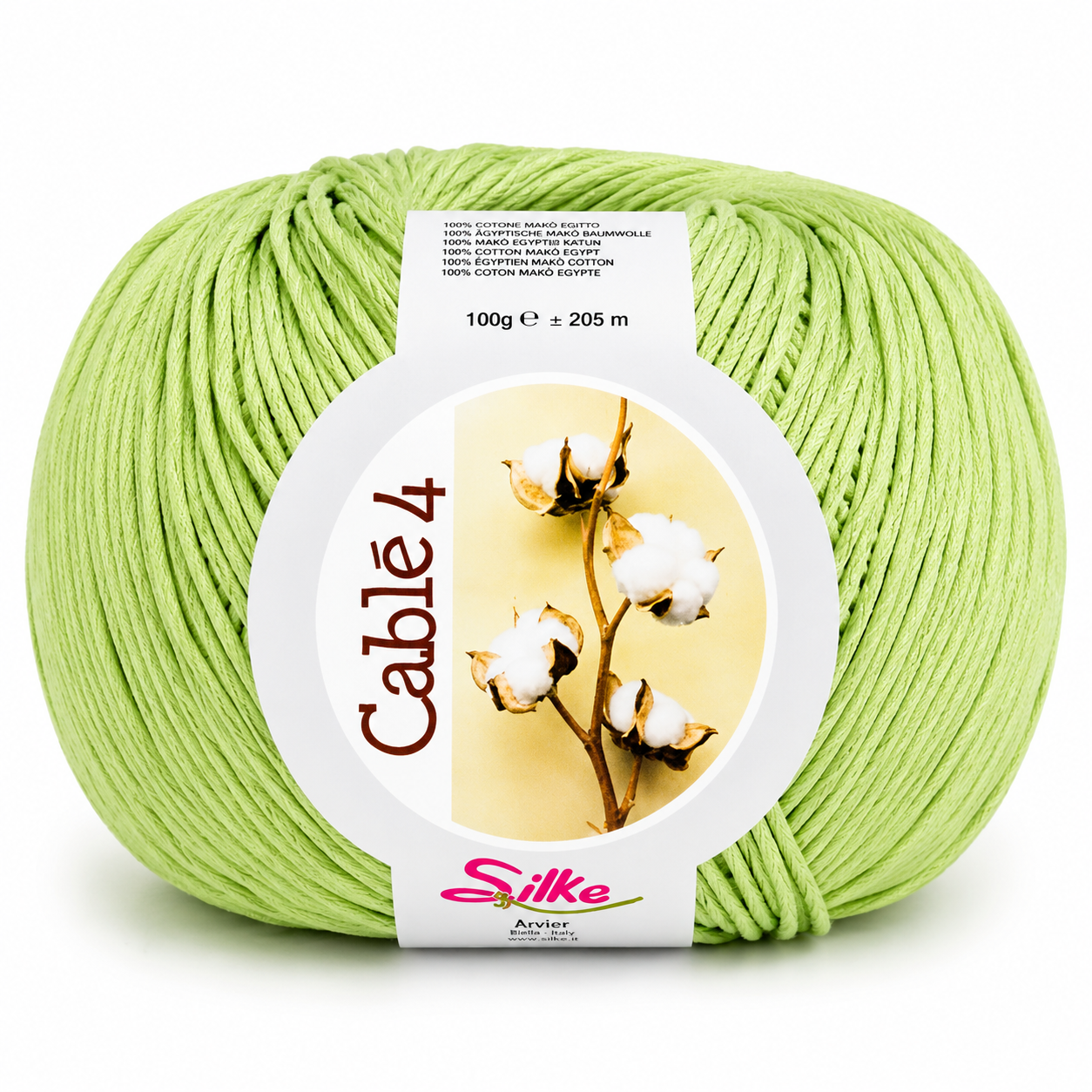 Cotone Cablé 4 - Silke - Colore: 576 - VERDE SEDANO - by LacariaRicami.Store
