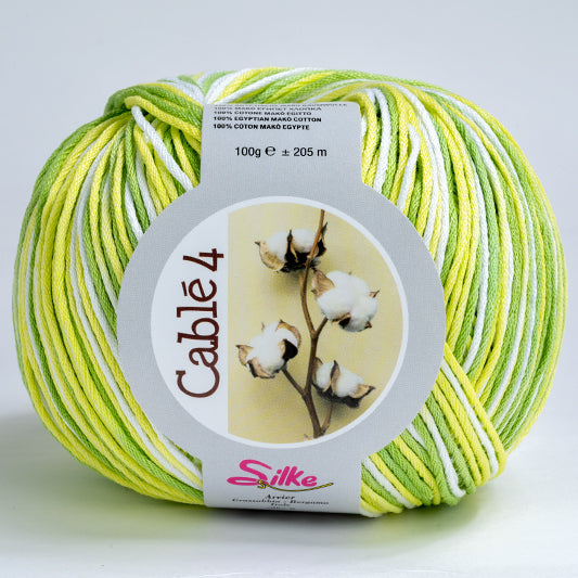 Cotone Cablé 4 Sfumato - Silke - 811 - VERDE/GIALLO SFUMATO - LacariaRicami.Store