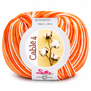Cotone Cablé 4 Sfumato - Silke - Colore: 812 - ARANCIO SFUMATO - by LacariaRicami.Store