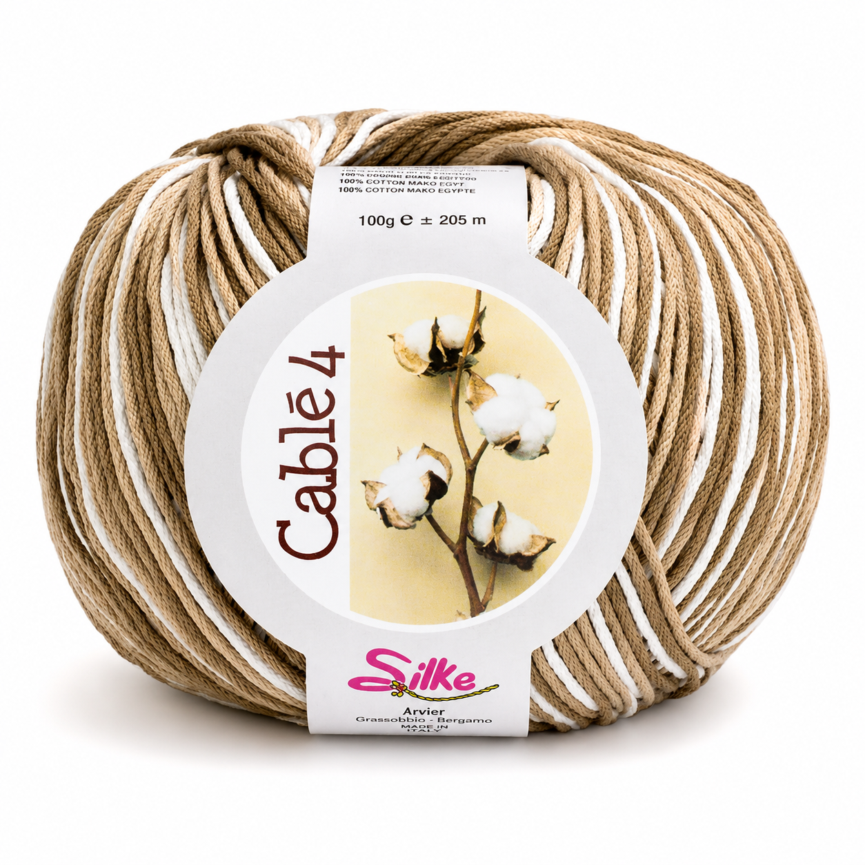 Cotone Cablé 4 Sfumato - Silke - Colore: 814 - MARRONE SFUMATO - by LacariaRicami.Store