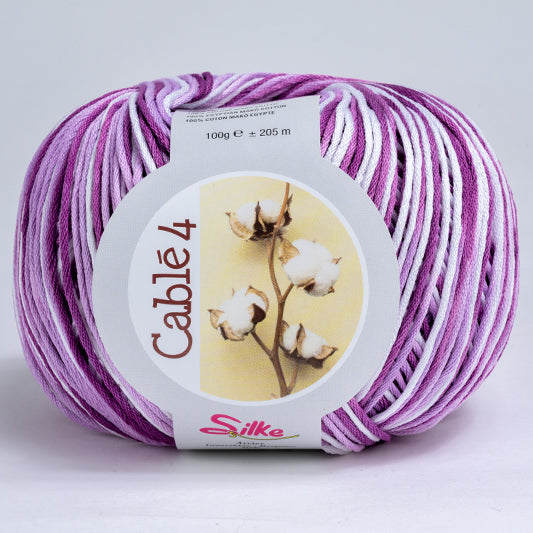 Cotone Cablé 4 Sfumato - Silke - 820 - VIOLA SFUMATO - LacariaRicami.Store