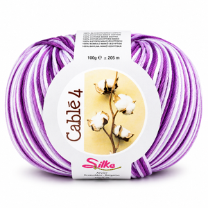 Cotone Cablé 4 Sfumato - Silke - Colore: 820 - VIOLA SFUMATO - by LacariaRicami.Store