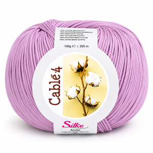 Cotone Cablé 4 - Silke - Colore: 930 - GLICINE - by LacariaRicami.Store