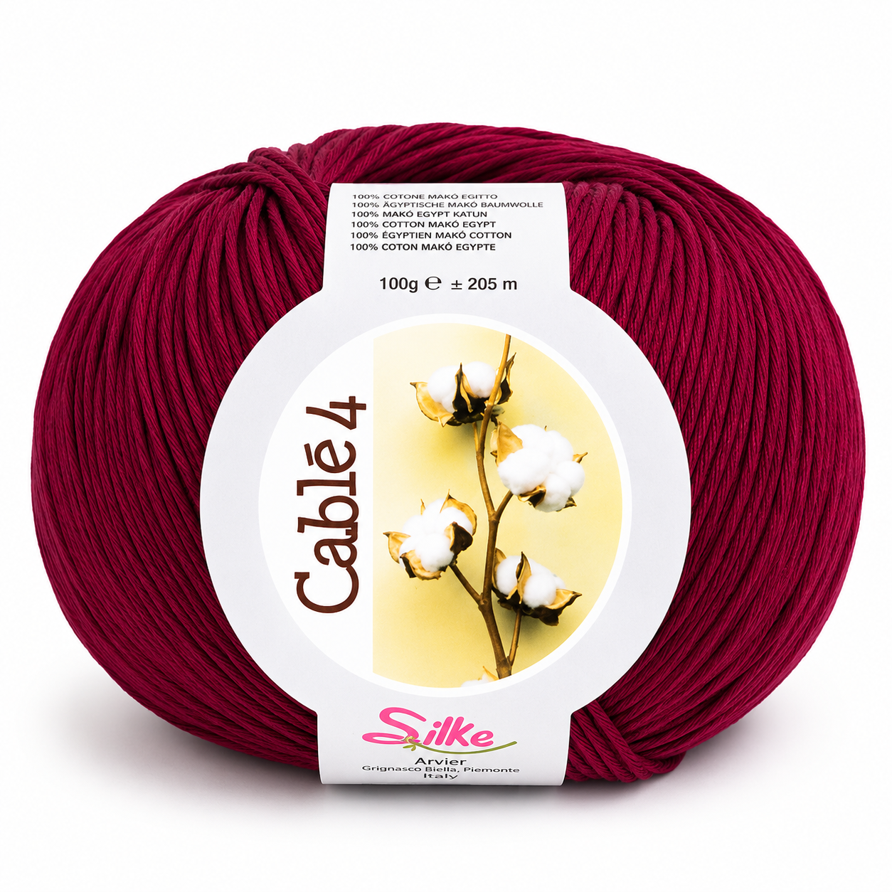 Cotone Cablé 4 - Silke - Colore: 950 - GRANATA - by LacariaRicami.Store