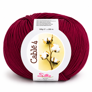Cotone Cablé 4 - Silke - Colore: 950 - GRANATA - by LacariaRicami.Store