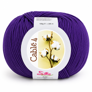 Cotone Cablé 4 - Silke - Colore: 960 - VIOLA - by LacariaRicami.Store