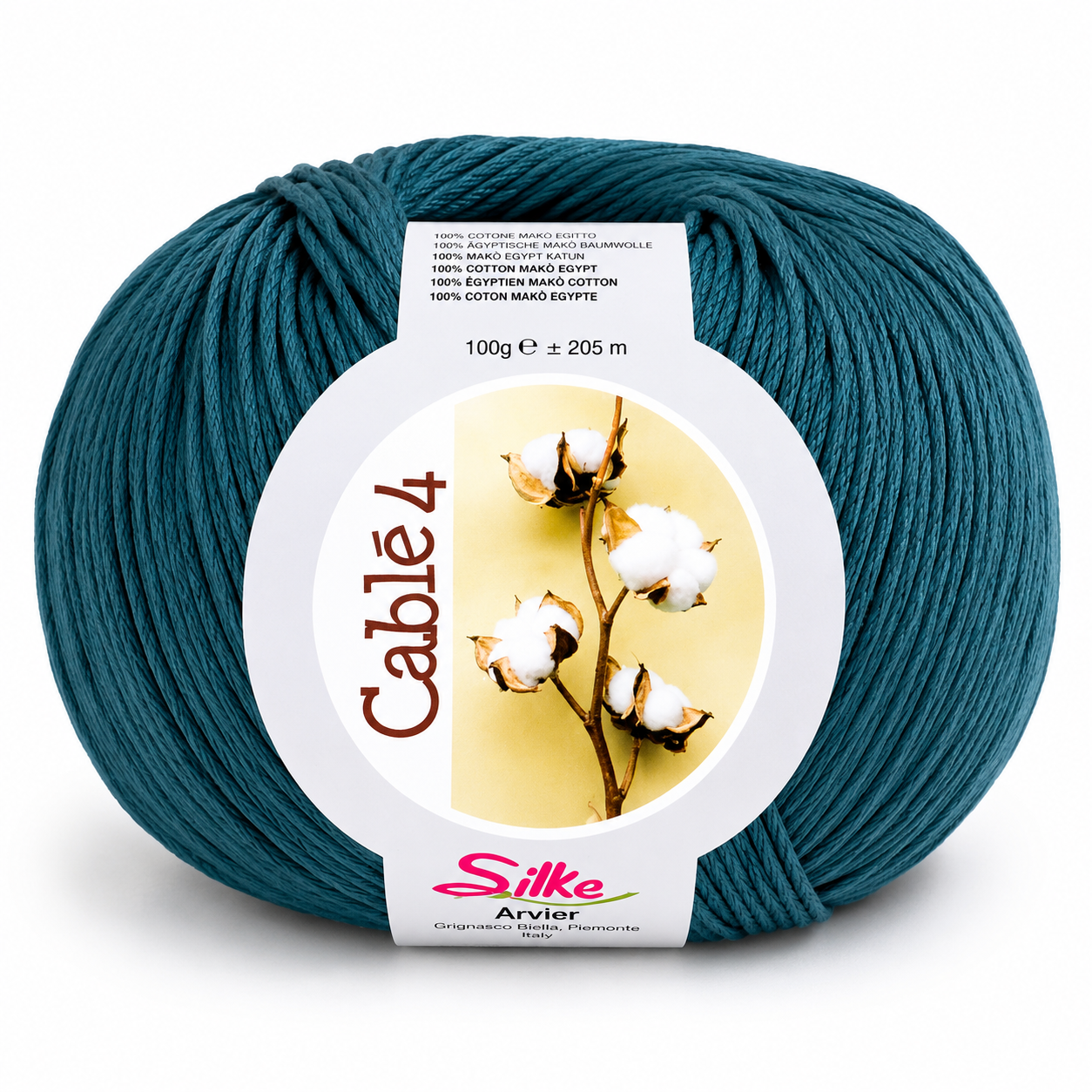 Cotone Cablé 4 - Silke - Colore: 970 - PETROLIO - by LacariaRicami.Store