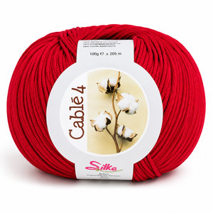 Cotone Cablé 4 - Silke - Colore: 9226 - RUBINO - by LacariaRicami.Store