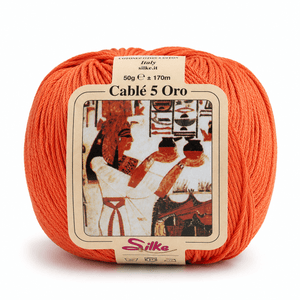 Cotone Cablé 5 ORO - Silke - Colore: 55 - ARANCIO - by LacariaRicami.Store