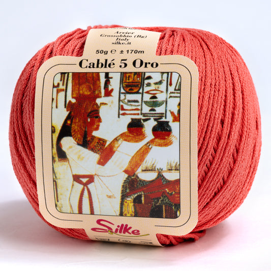 Cotone CABLE' 5 ORO - Silke - 180 - CORALLO - LacariaRicami.Store