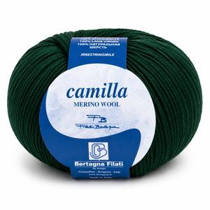 Lana CAMILLA - Bertagna Filati - Colore: 111 - VERDE BOTTIGLIA - by LacariaRicami.Store