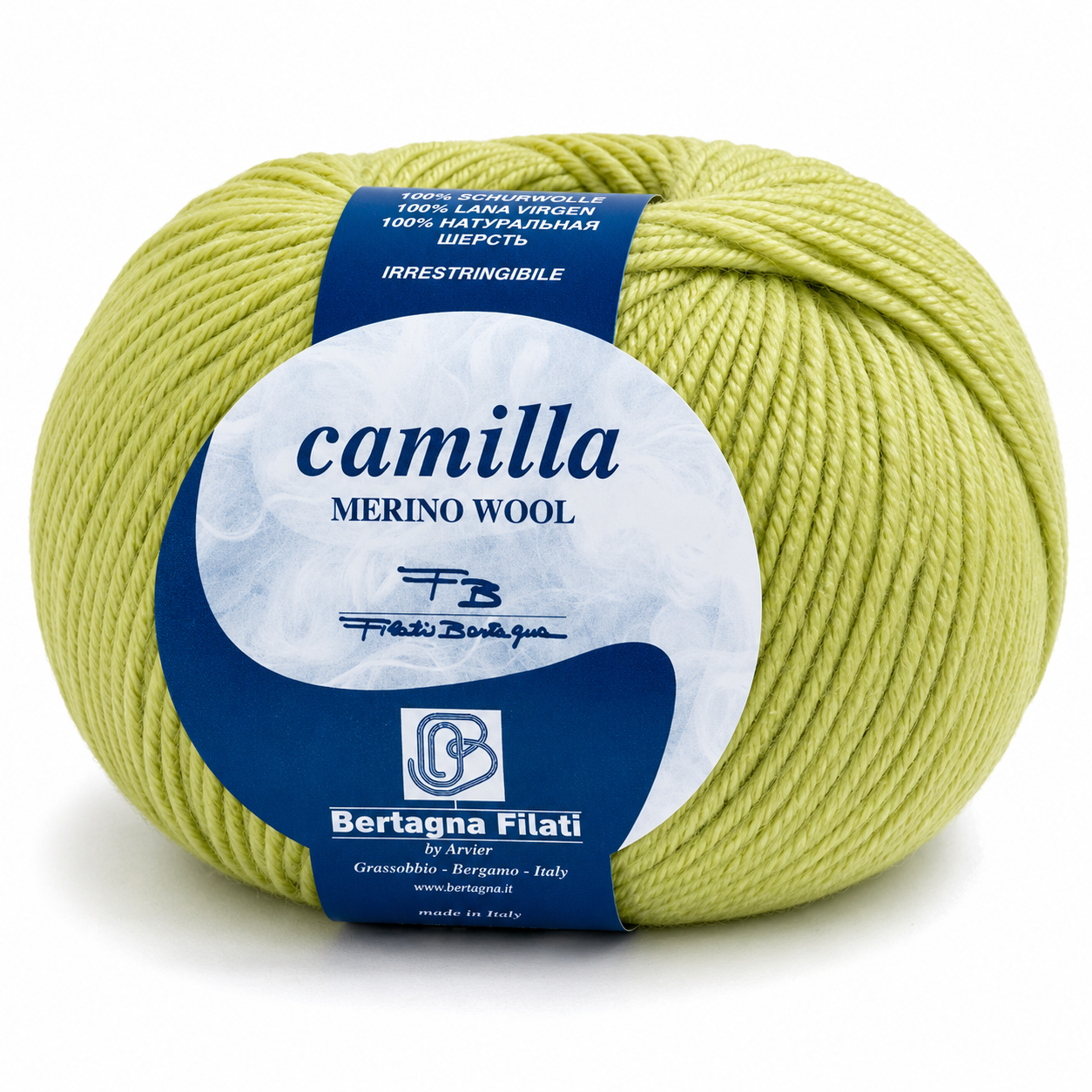 Lana CAMILLA - Bertagna Filati - Colore: 135 - VERDE MELA - by LacariaRicami.Store