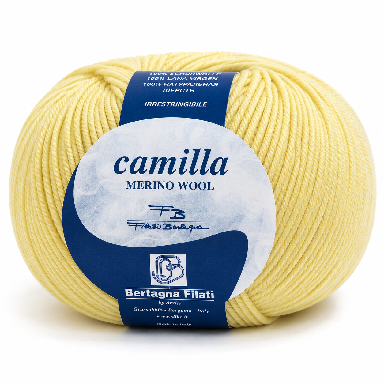 Lana CAMILLA - Bertagna Filati - Colore: 401 - GIALLO CHIARO - by LacariaRicami.Store