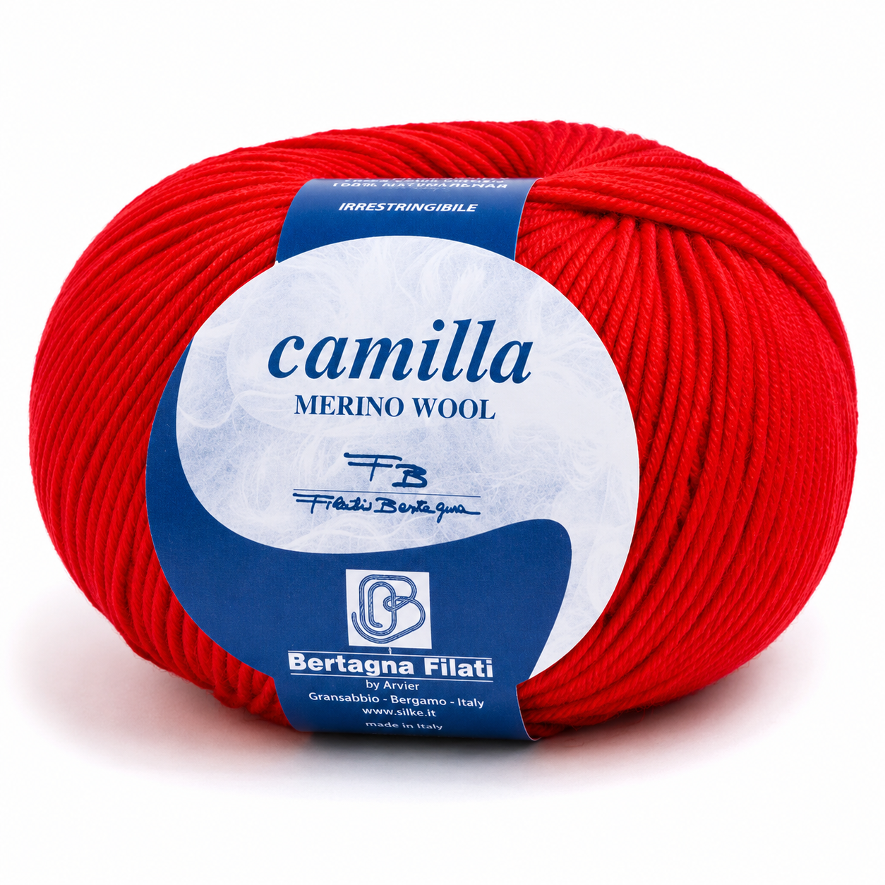 Lana CAMILLA - Bertagna Filati - Colore: 570 - ROSSO - by LacariaRicami.Store